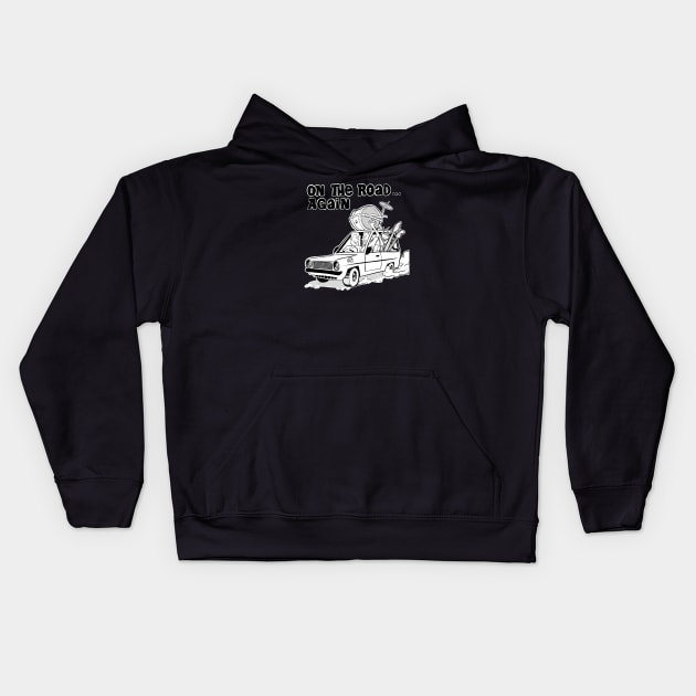 On The Road Again Kids Hoodie by Brinders